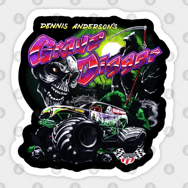 Grave Digger - Monster Truck Sticker by nicklower